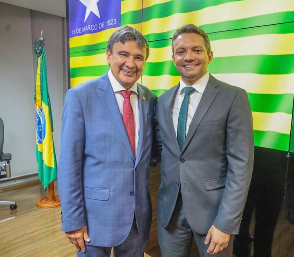 Jornalista Allisson Bacelar e ministro Wellington Dias