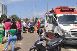 Estudante morre após ser atropelado por ônibus em avenida movimentada em São Luís. (Foto: Wallace Brito/Rádio Mirante AM)