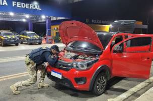 Homem é preso com carro adulterado e maconha no Norte do Piauí. (Foto: Divulgação/ PRF-PI)