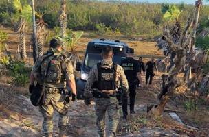 Operação da PF combate apropriações indevidas de terras da União no litoral. (Foto: Divulgação/ Polícia Federal)