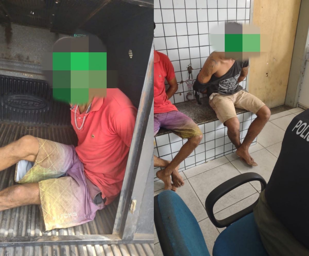 Os homens estavam realizando disparos em uma rua do bairro Parque Vitória.