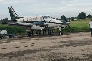 A aeronave modelo King Air (Foto: Reprodução/ Ascom)