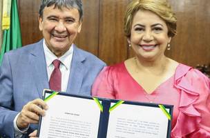 Jussara Lima e Wellington Dias (Foto: Ascom)