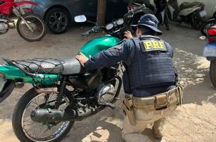 Motocicleta apreendida em Picos (Foto: Reprodução/Ascom)
