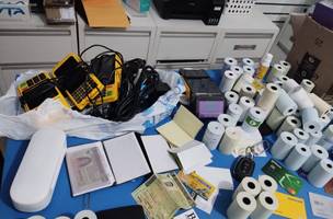Materiais apreendidos durante a operação. (Foto: Reprodução/ Ascom)