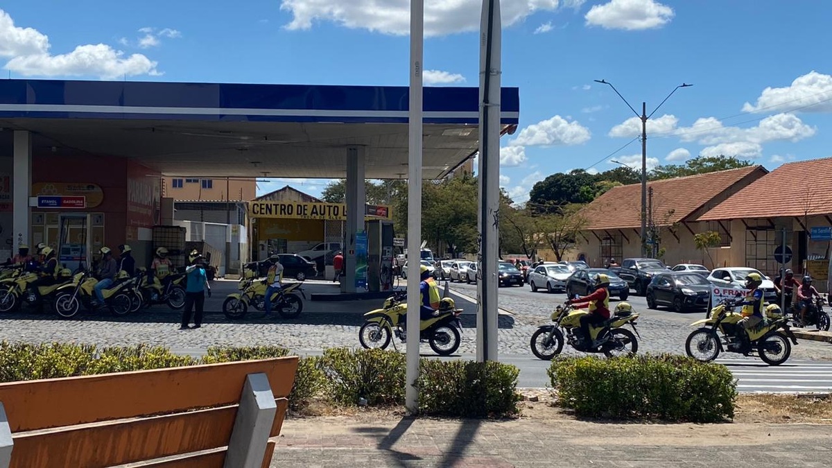 Protesto de mototaxistas em Teresina