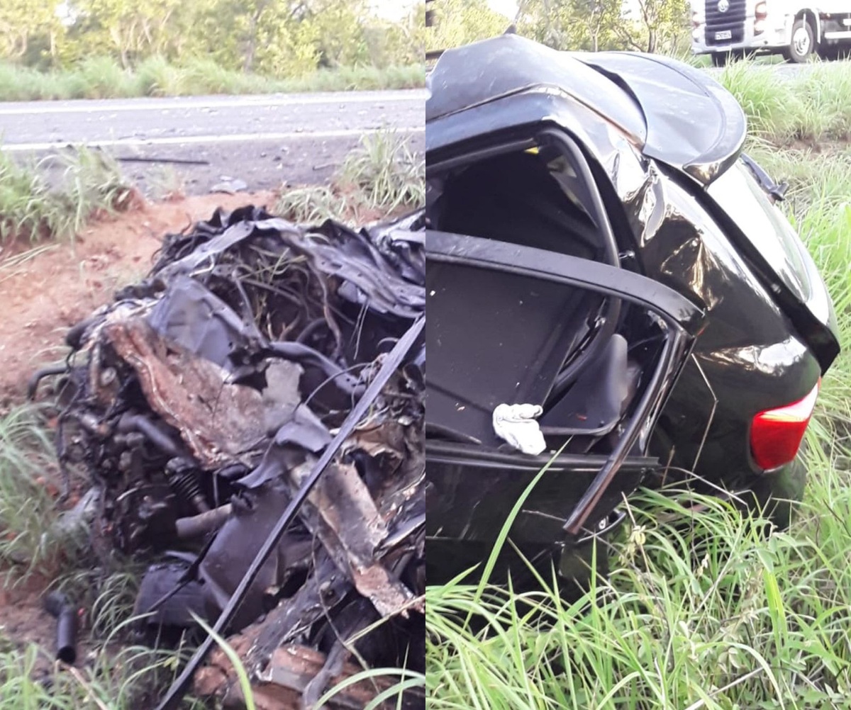 Homem morre após batida entre carro e caminhão na BR-316.