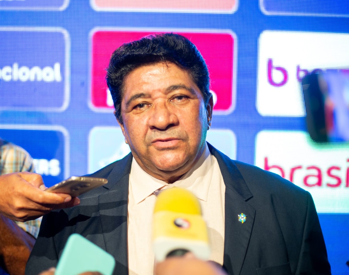 Presidente da CBF Ednaldo Rodrigues, anuncia parceria com o Governo do Piauí.