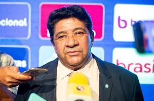 Presidente da CBF Ednaldo Rodrigues, anuncia parceria com o Governo do Piauí. (Foto: Narcilio Costa / Correio Piauiense)