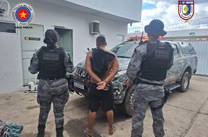 Homem é preso após agredir e tentar estuprar mulher em Teresina. (Foto: Reprodução/ SSP-PI)