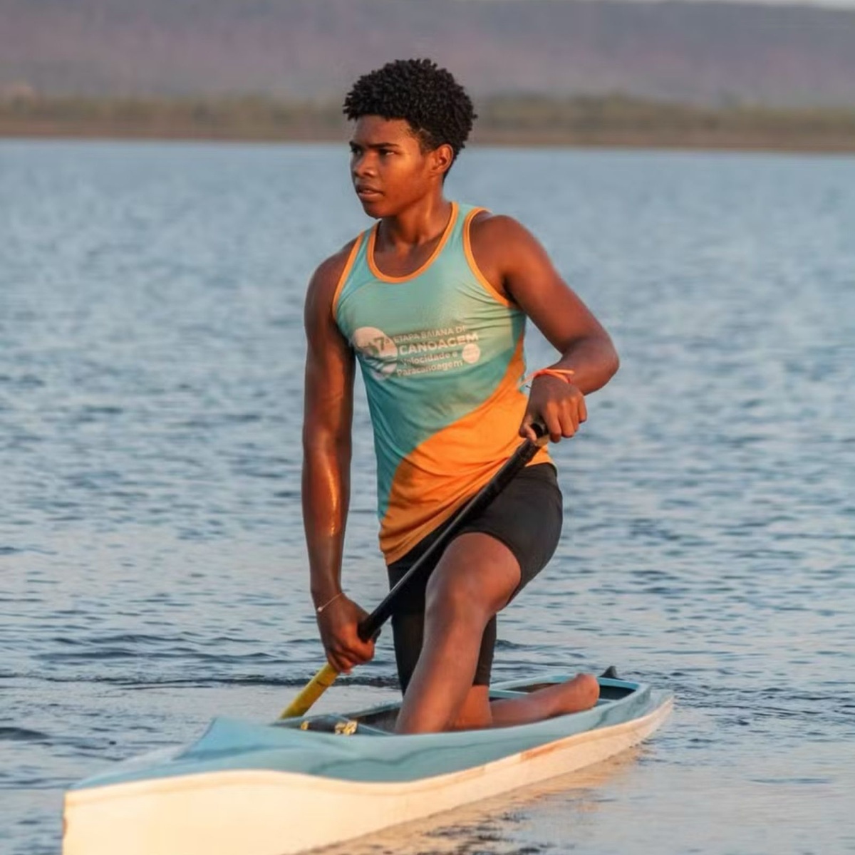 Atleta de canoagem, Lívio Claudene.