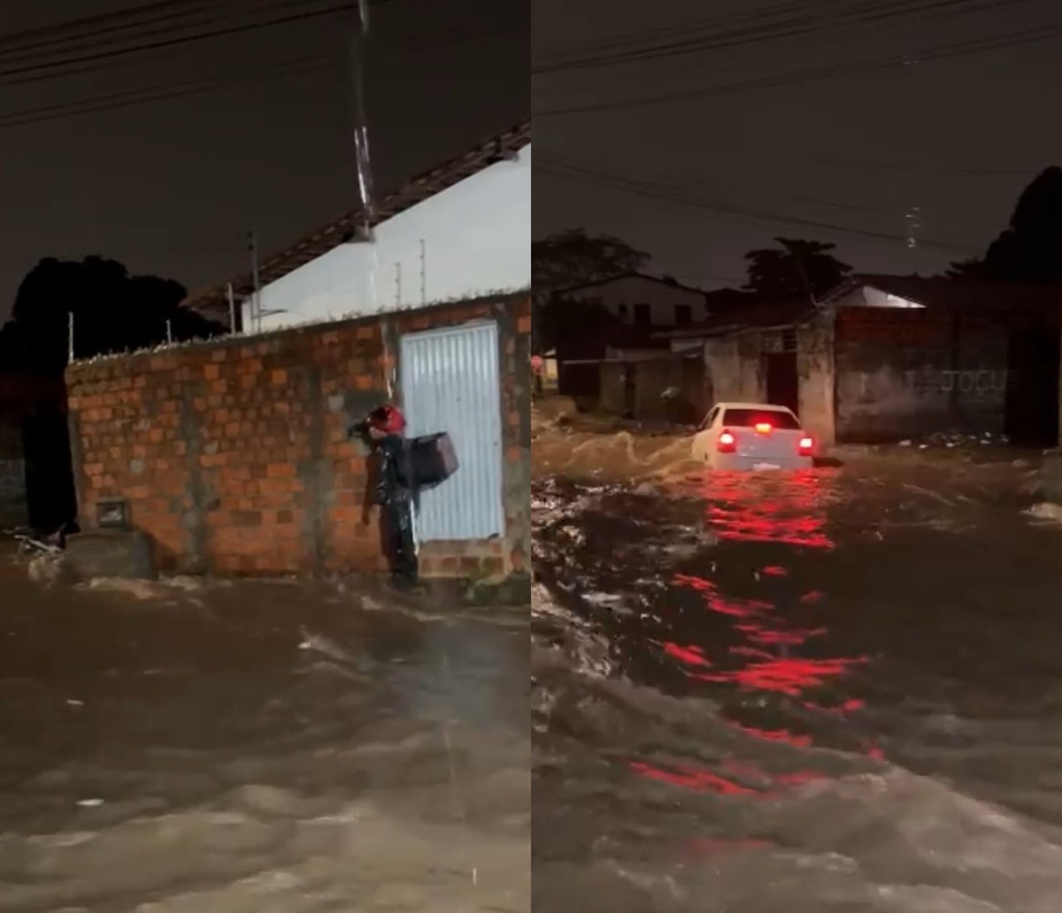 Moradores ficam ilhados após chuvas que ultrapassaram os 100 ml em Teresina.