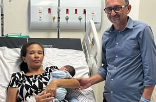 Pequeno Joaquim Fontineli e sua família. (Foto: Reprodução/ Ascom)