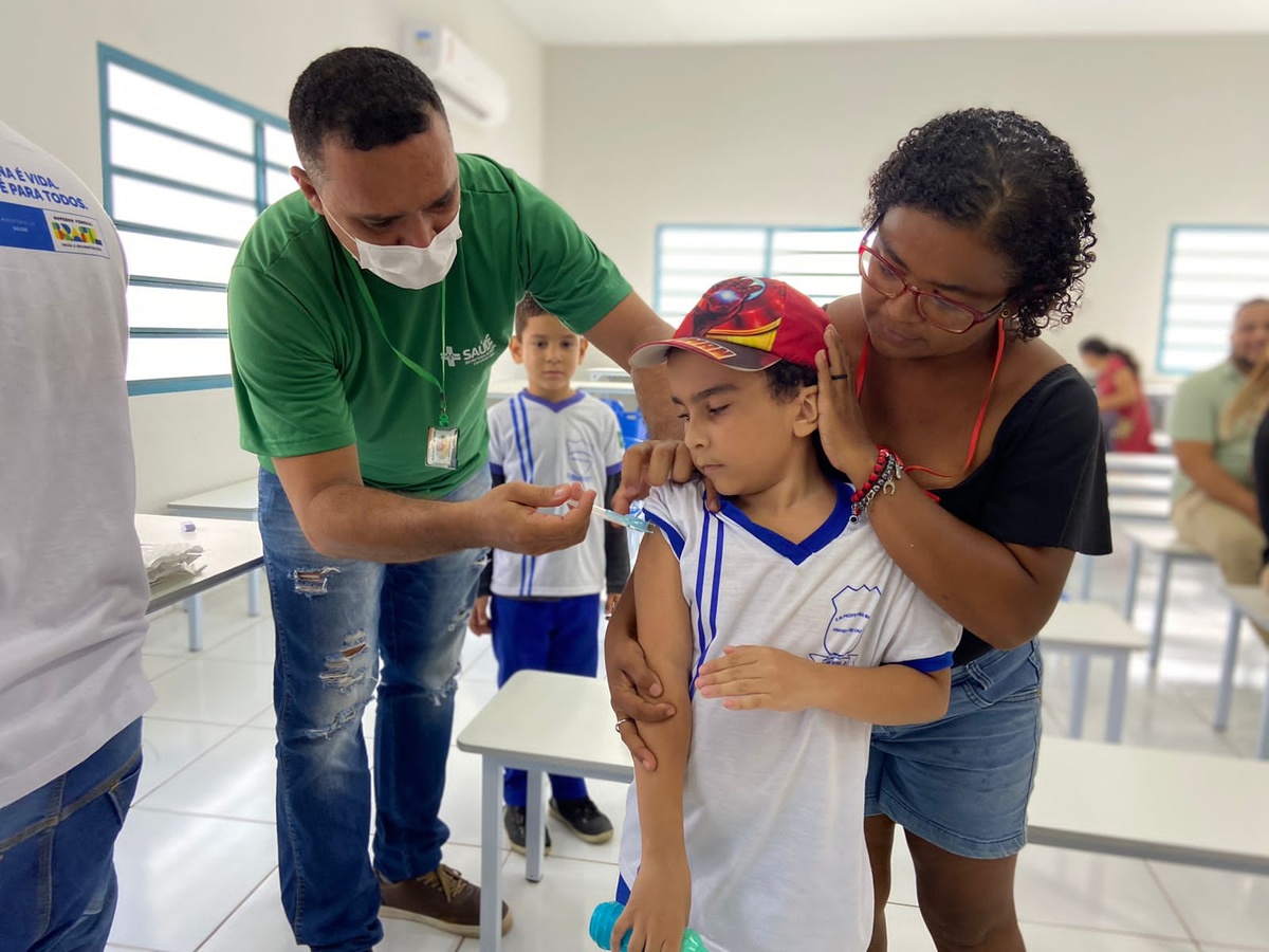 Vacinação contra a gripe.