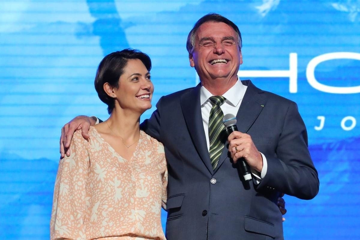 Jair e Michelle Bolsonaro.