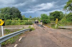Ponte interditada em Piripiri. (Foto: ASCOM)