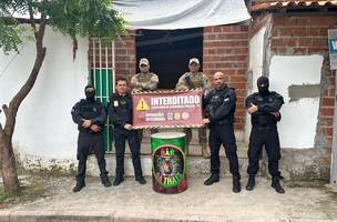 É a terceira interdição do local. (Foto: Polícia Civil.)