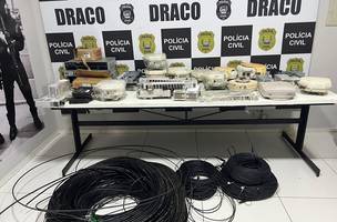 Materiais apreendidos durante a ação policial. (Foto: Reprodução/ SSP-PI)