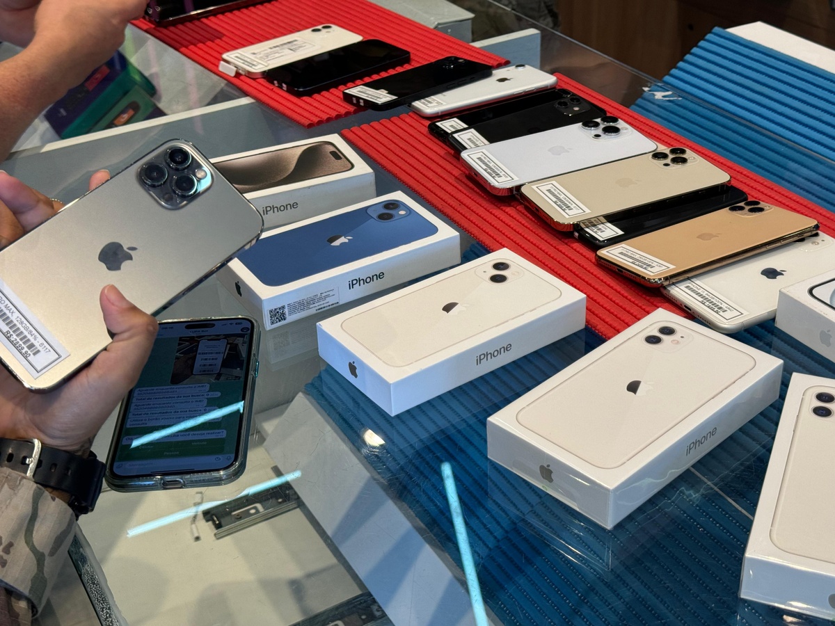 Celulares apreendidos em Floriano.