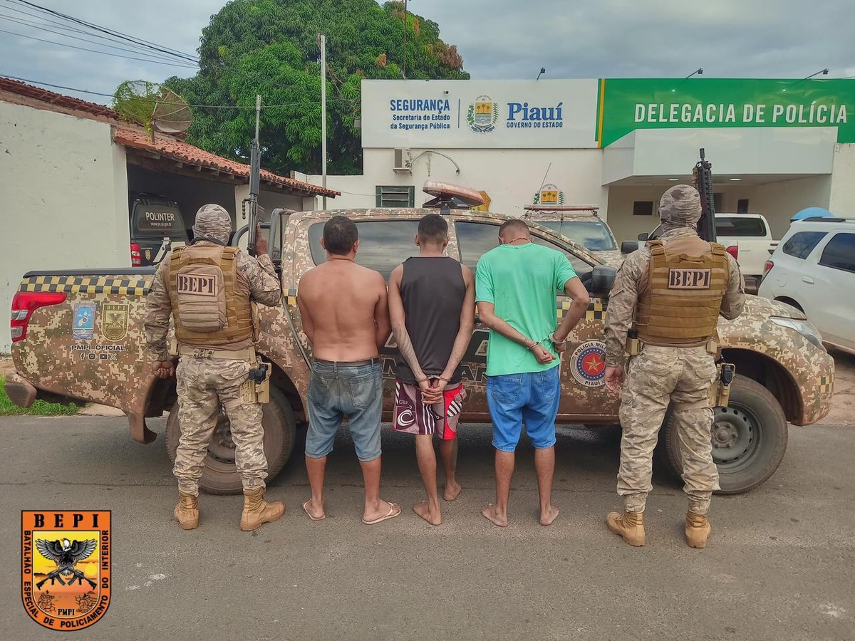 Três homens são presos por vários crimes em Luzilandia..