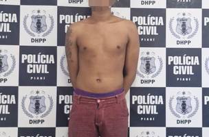 Homem preso acusado de homicídio em Teresina. (Foto: Divulgação)