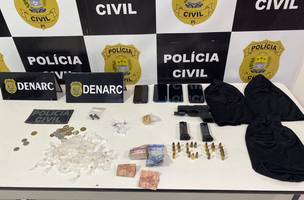 Material encontrado com o homem. (Foto: ASCOM)