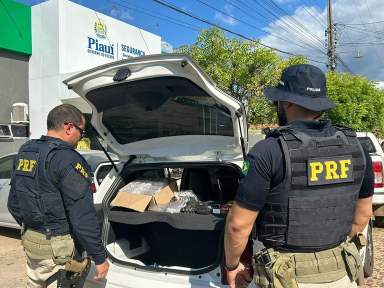 PRF apreende mais de mil medicamentos controlados na BR-343 no Norte do Piauí.