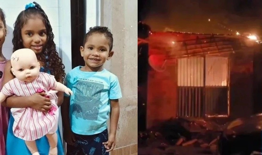 Irmãos morreram carbonizados em incêndio em Água Branca.
