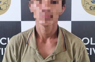 Homem preso por roubos no centro de Teresina. (Foto: Reprodução/ PM-PI)