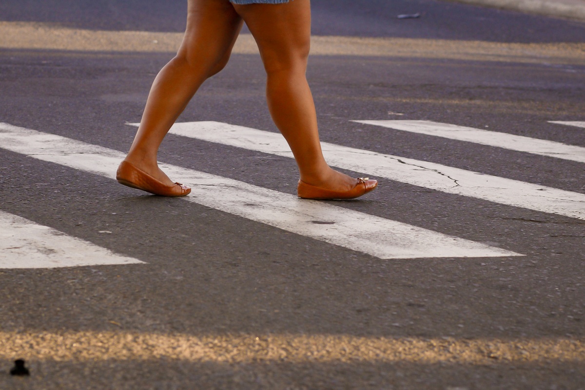 Faixa de pedestre da Avenida Maranhão em Teresina.