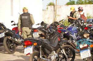 Polícia apreende motos durante evento de “grau” em Campo Maior. (Foto: Divulgação/ SSP-PI)