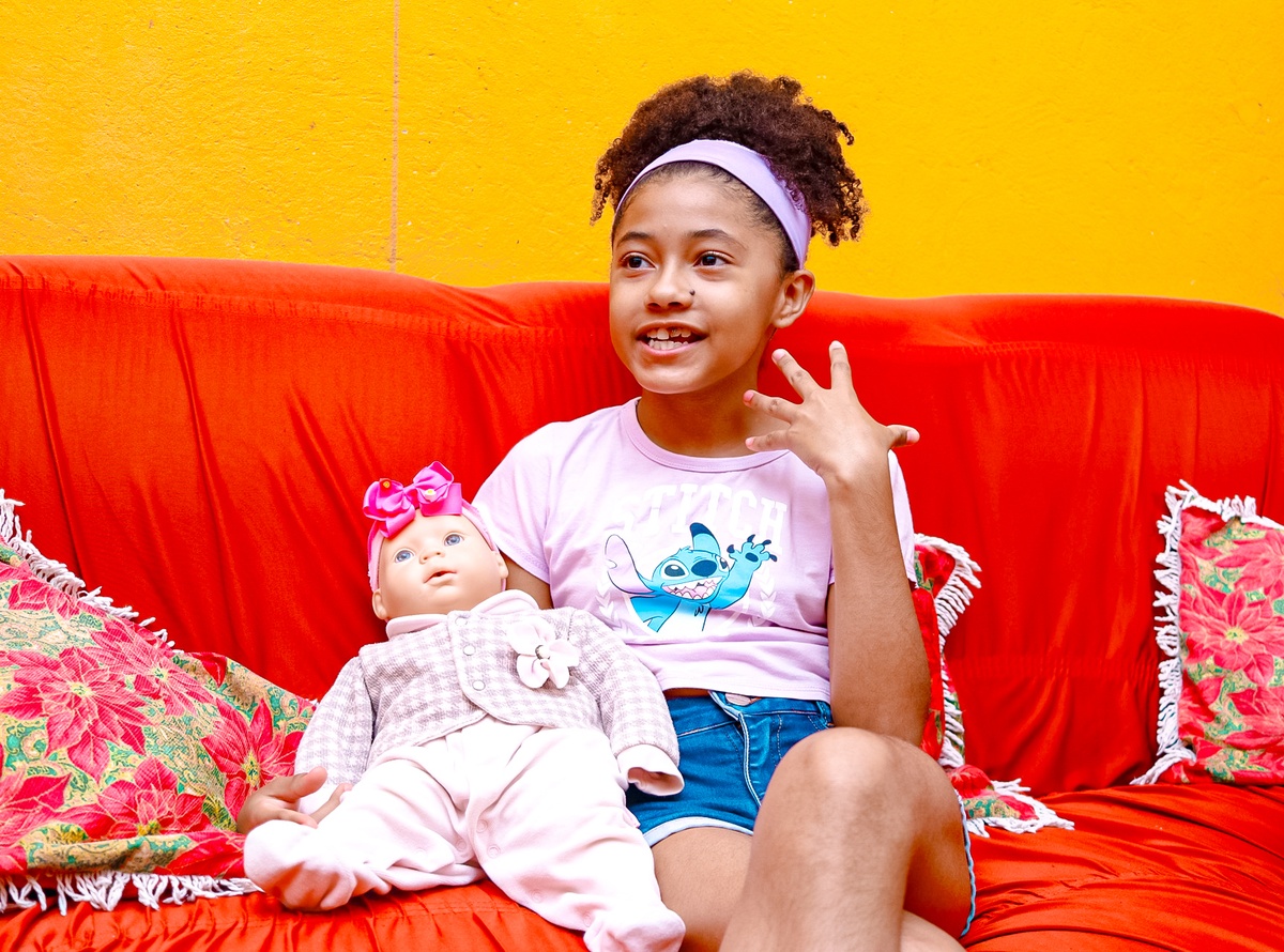Giovanna de Jesus, de 11 anos.