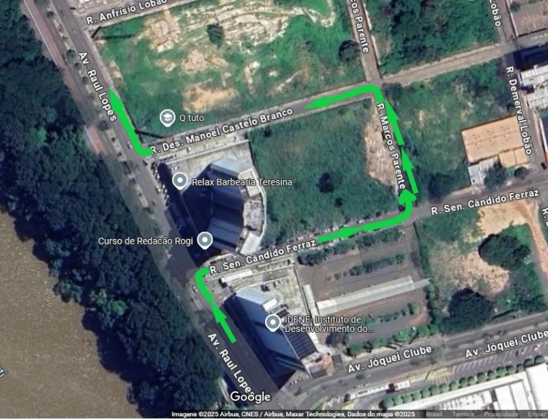 Mapa com a alterção no trânsito próximo à Raul Lopes.