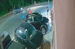 PM reage a assalto, é baleado e troca tiros com criminosos em Teresina. (Foto: Reprodução/ Divulgação)