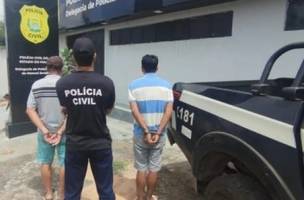Suspeitos preso em Alvorada do Gurgueia. (Foto: Divulgação PC-PI)
