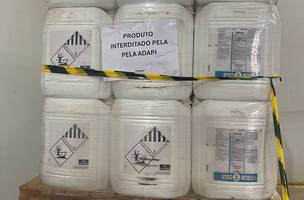 Mais de 25 toneladas de agrotóxicos vencidos são interditadas em Bom Jesus. (Foto: Reprodução/ Ascom)