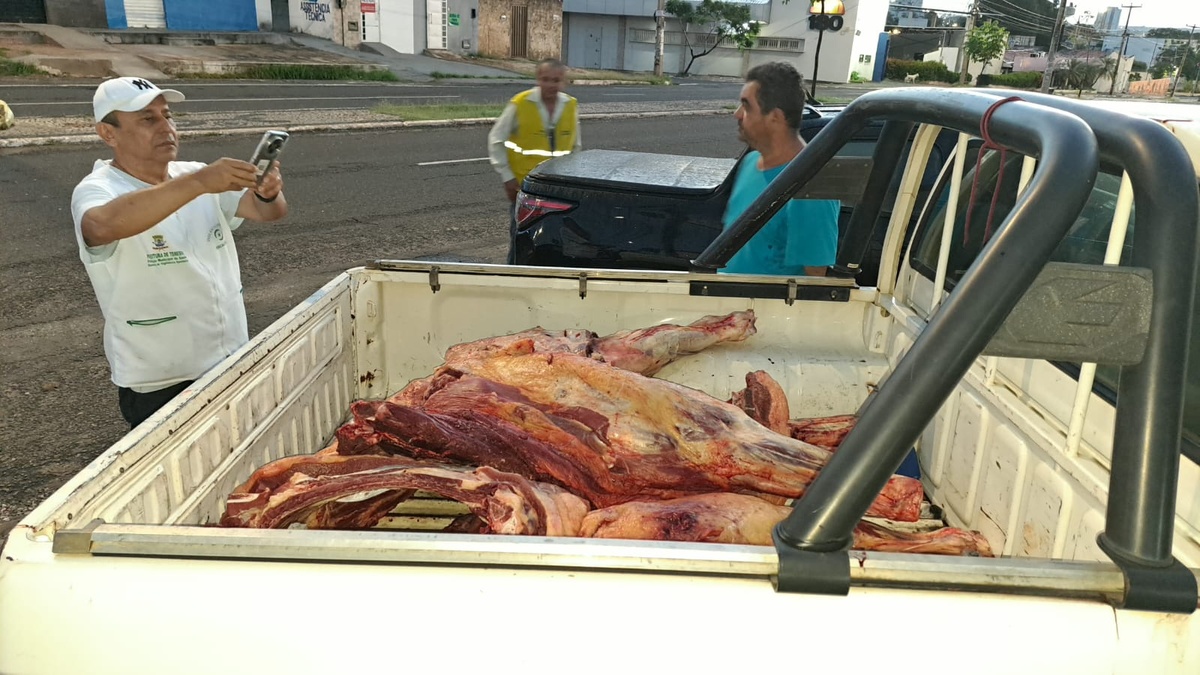 Fiscalização apreende 230 kg de carne sem inspeção em Teresina.